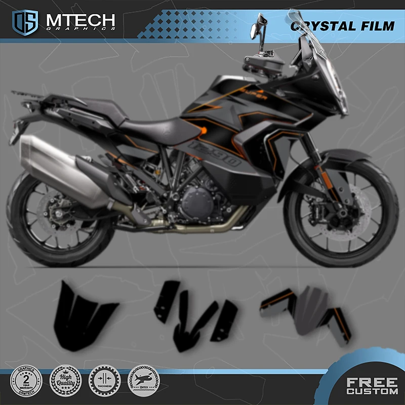 DSMTECH Custom Motorcycle Graphics For KTM 2021 2022 2023 ADV 790 1290 R S Decals Stickers Kits 001