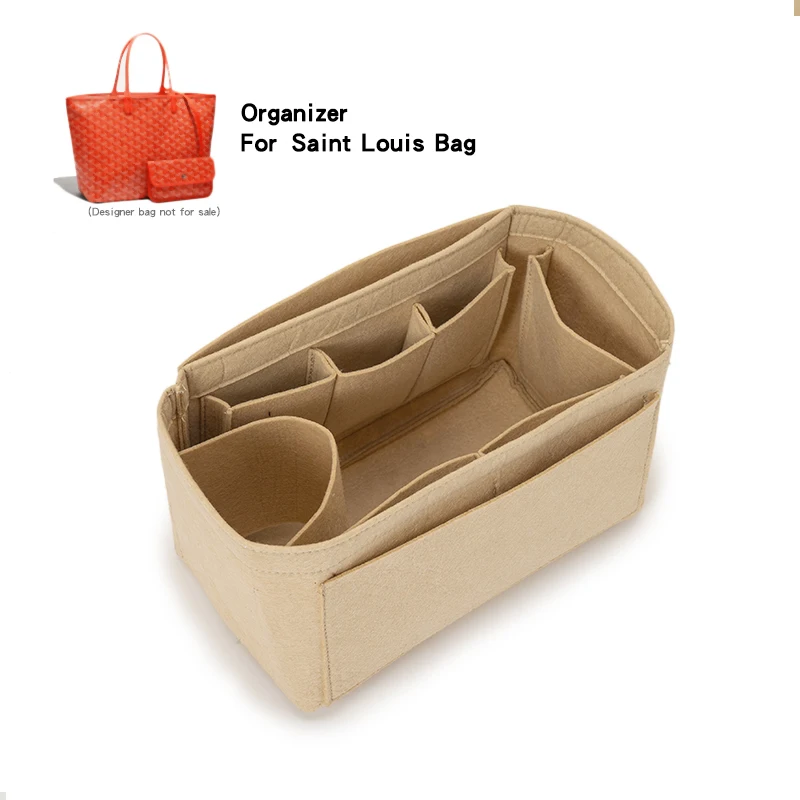 Feltro Insert Organizador Saco para Viagem, Maquiagem Shaper, Perfeito para Luxo Designers Bolsa, Saint Louis, PM GM, Sacola, Saco Interno