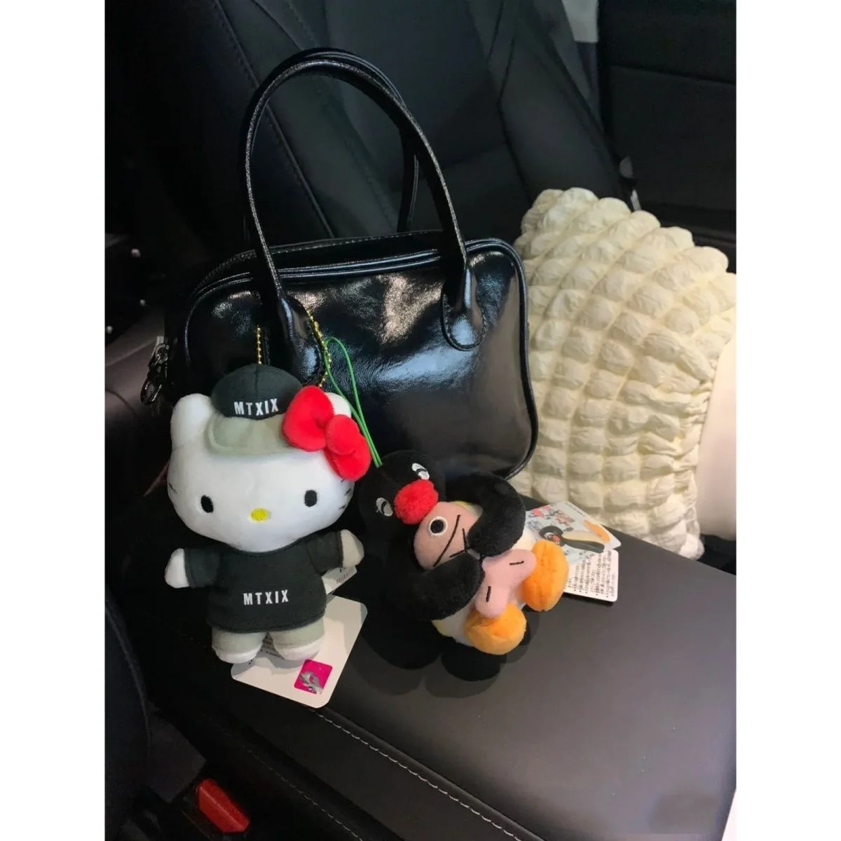 Hallo Kitty Baseball Kappe Plüsch Spielzeug Schlüsselbund Anime Kinder Stofftier Kitty Plushie Puppe Taschen Schlüsselring Mädchen Geburtstag Geschenke