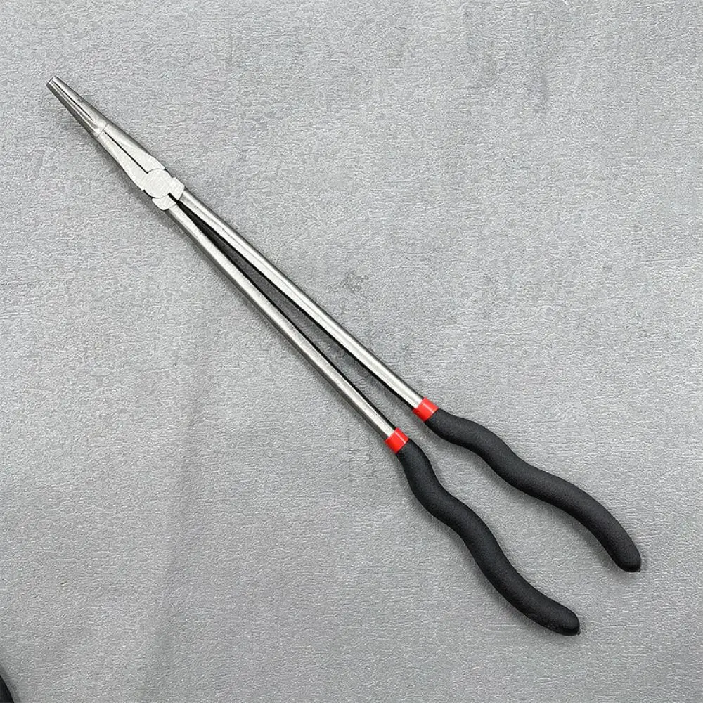 For LAVIEMOT Extra Long Reach Pliers 11 Inch Needle Nose Bent O Tip Precision Mechanical Assembly Repair Hand Tool