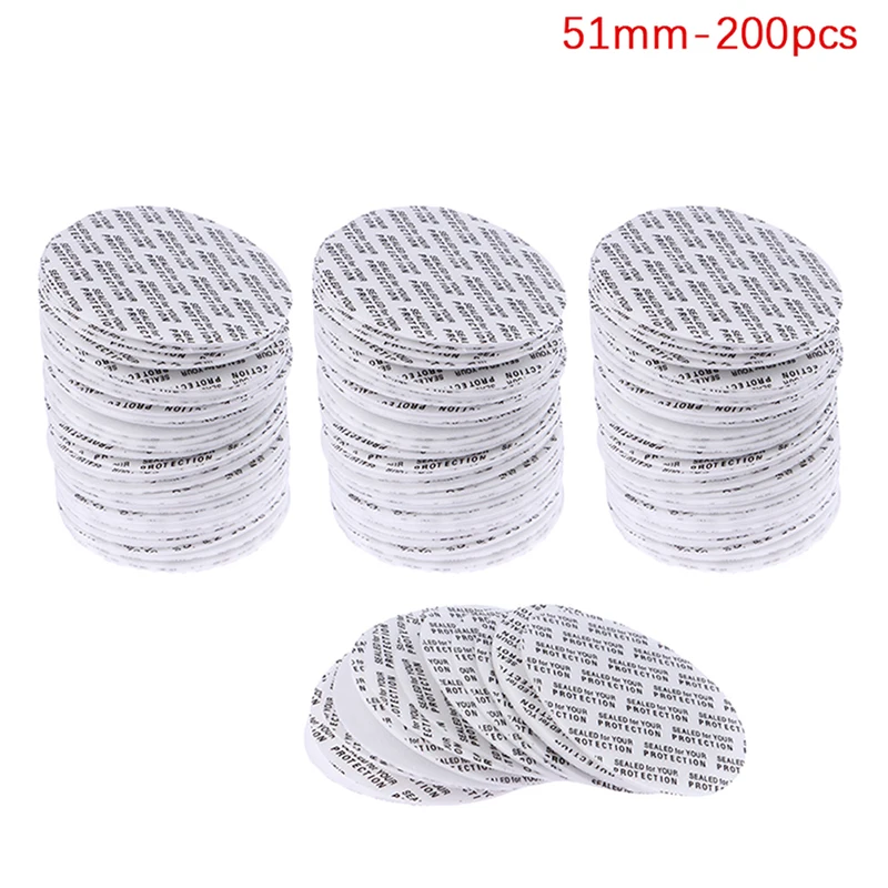 200 Stuks zelfklevende Schuim Drukgevoelige Afdichting Cap Voering Fraudebestendige Afdichtingen Liner Voor Cosmetische Pot Fles Pot 20 MM-82 MM