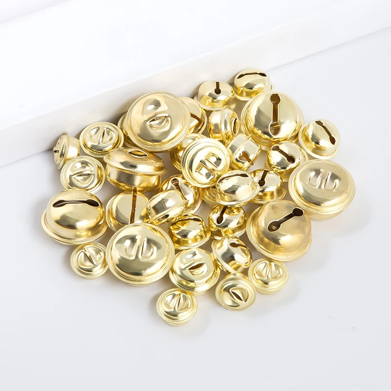 16/18/20/26mm campane Jingle in oro ciondolo in ferro appeso ornamenti per alberi di natale decorazioni natalizie accessori per artigianato fai da te