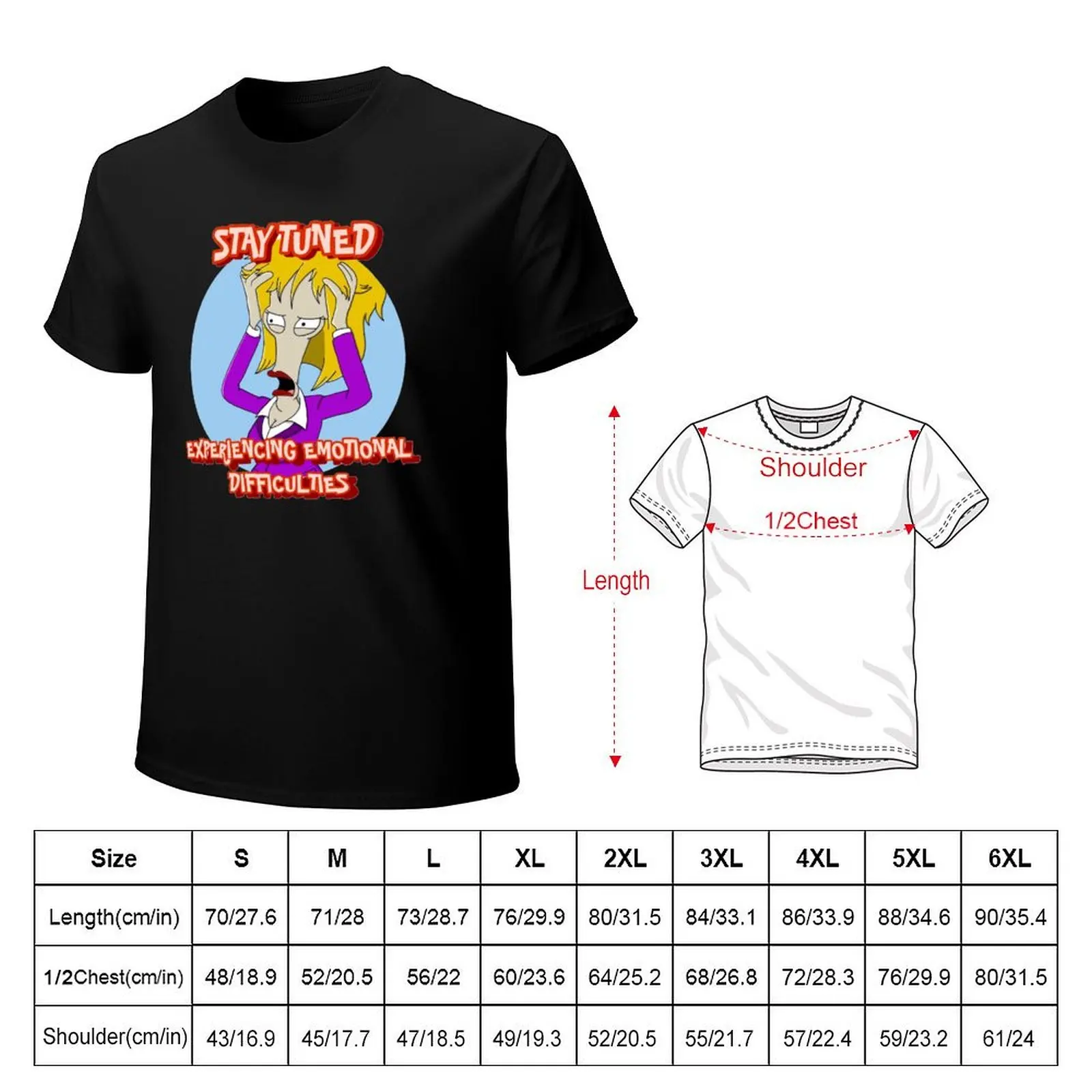 Experiencing Emotional Difficulties T-Shirt Standard Fit Solid Tee Shirt