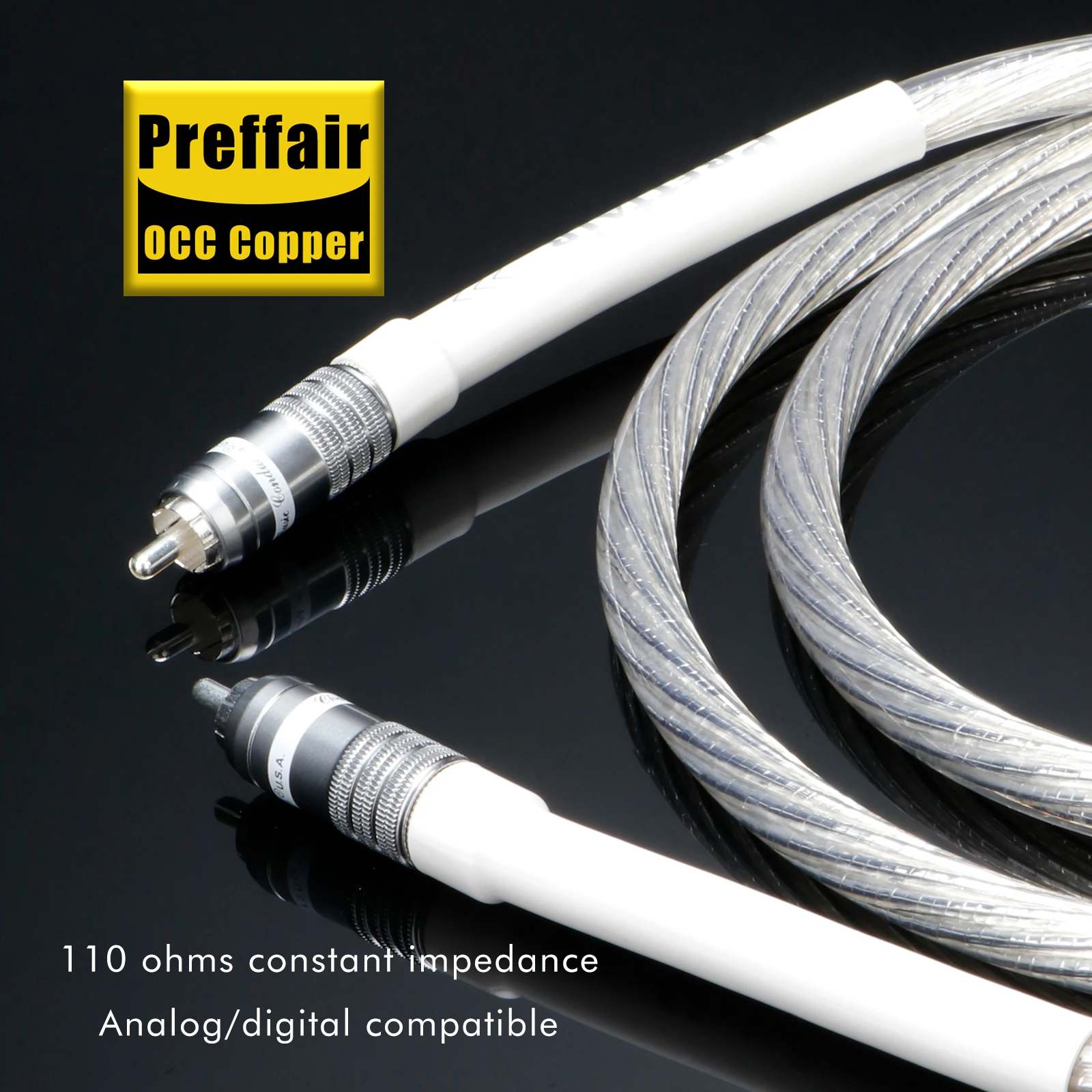 RCA Coaxial Cable 110Ohm Lotus Digital Coaxial DC Cable Audiophile Subwoofer Cable