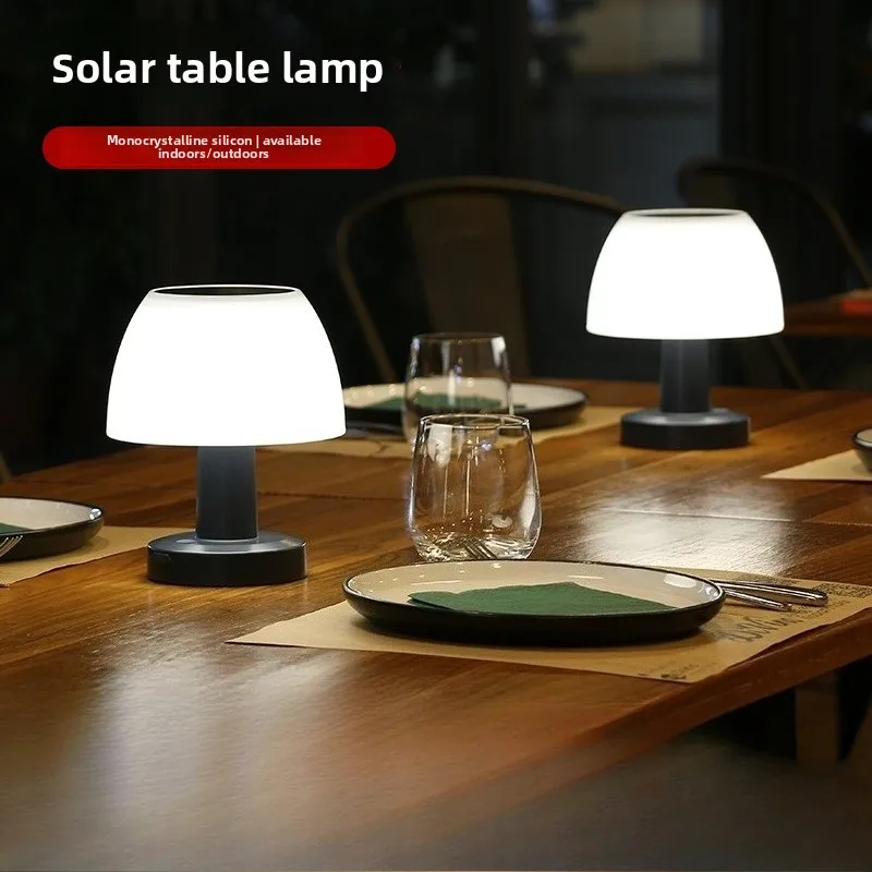 2026 Portable Solar Desktop LED Table Lamp IP44 Waterproof Indoor Bedroom Night Light Outdoor Garden Balcony Decor Lighting
