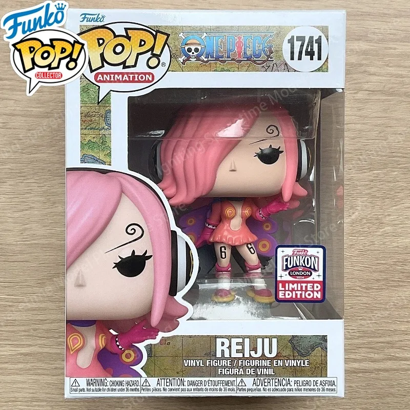 Funko Pop One Piece Reiju Vinsmoke #1741 London Funkon Exclusive Anime Character Desktop Display Statue Collectible Ornaments