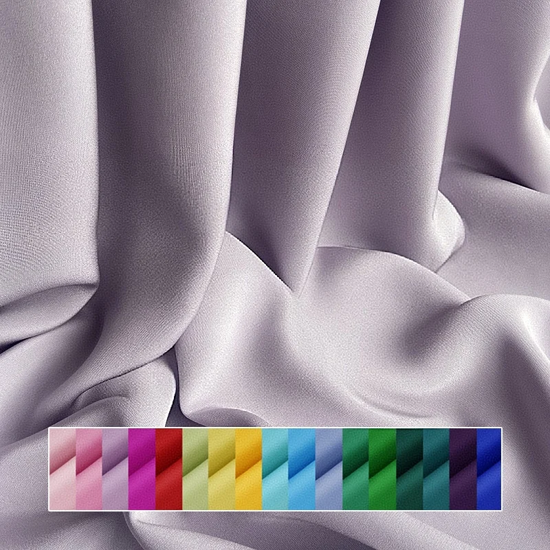 140CM Wide 40MM Heavy-duty Silk Crepe De Chine Fabric Good Hanging Sensation Matte and Opaque Surface Comfortable & Breathable