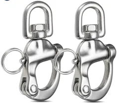 1pcs Stainless Steel Rotary Spring Hook Quick Release Boat Chain Eye Shackle Swivel Bracket Snap Hook Hardware Tool 70mm