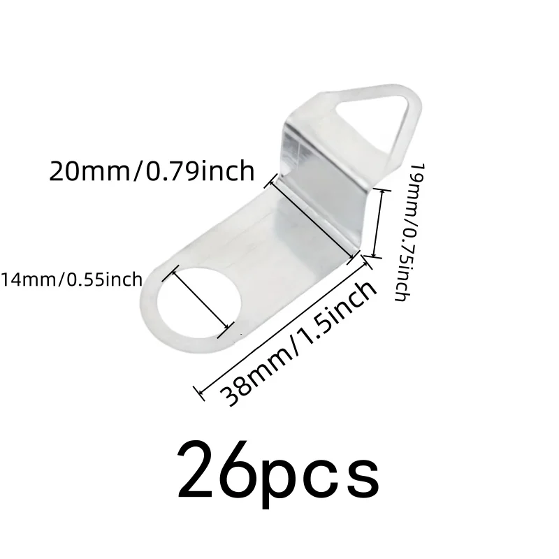 Easy Screw Installation Quartz Clock Hangers, 26 pcs, DIY Wall Clock Making, Sturdy Metal Material for Home Clock Hanging
