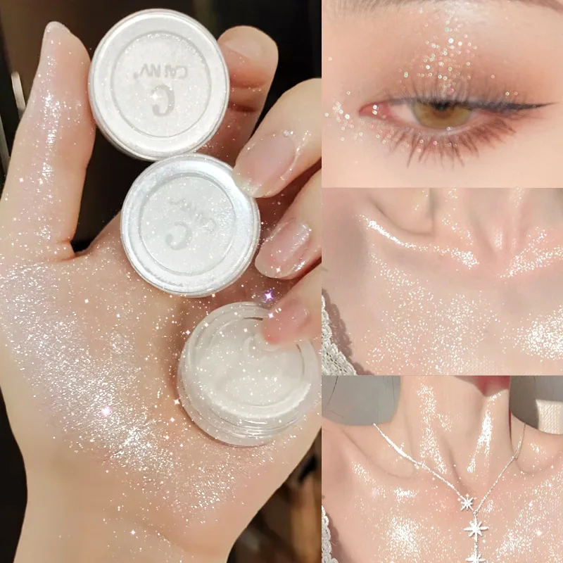 Diamond Highlighter Powder Palette Waterproof High Gloss Glitter Body Highlight Eyeshadow Face Contour Illuminator Makeu