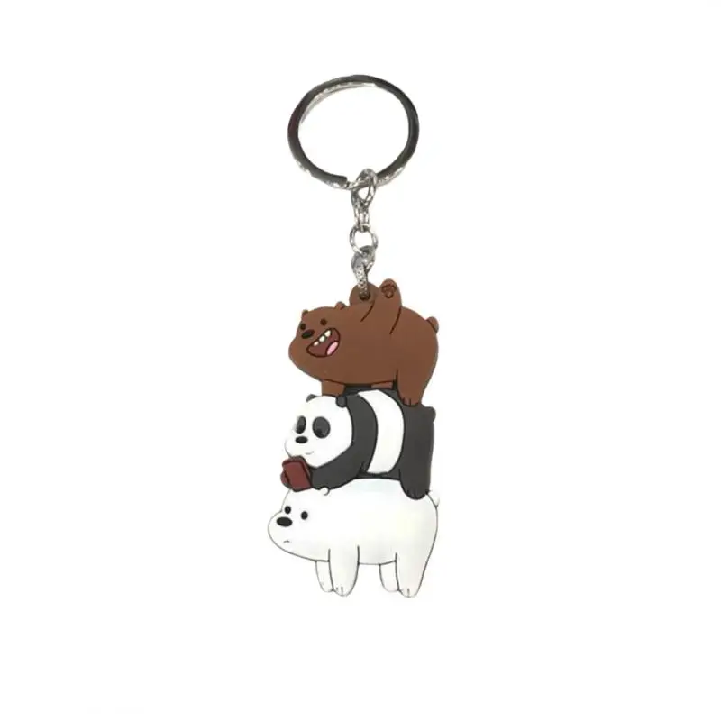 We Bare Bears Grizzly Panda Icebear Anime Peripherals Creative Design Kawaii Key Buckle Backpack Decoration Birthday Present