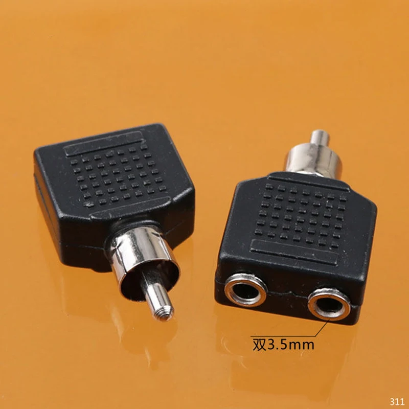 ChengHaoRan 3.5mm wtyczka do 2 RCA jack męski na żeński 3.5 do AV złącze Audio 2 w 1 Stereo zestaw słuchawkowy podwójny przejściówka audio do