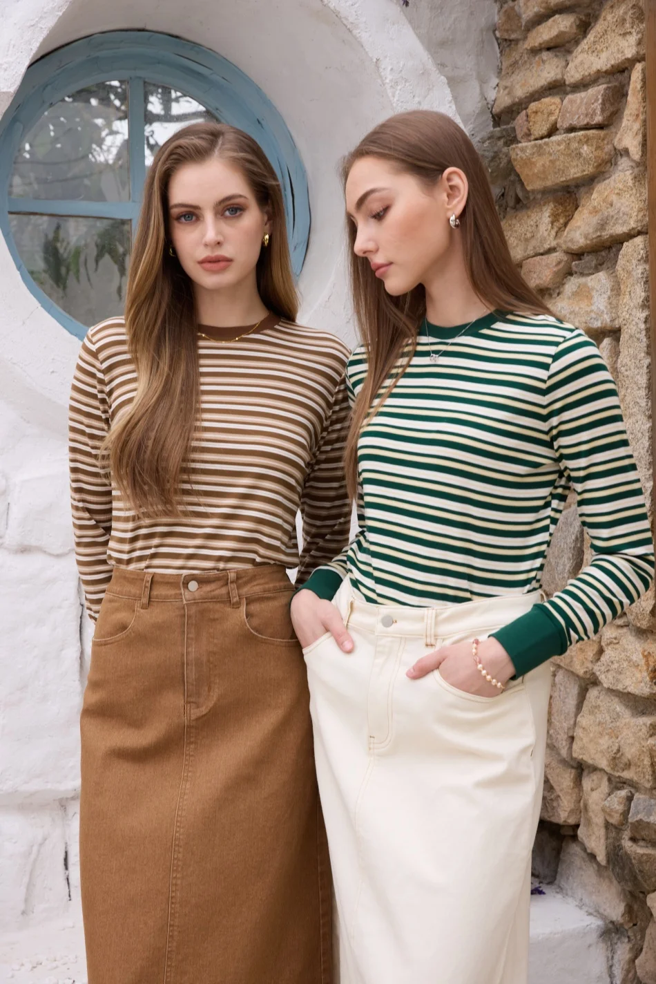 AS SS26 High stretch striped comfortable tops for teen girls and women's wear