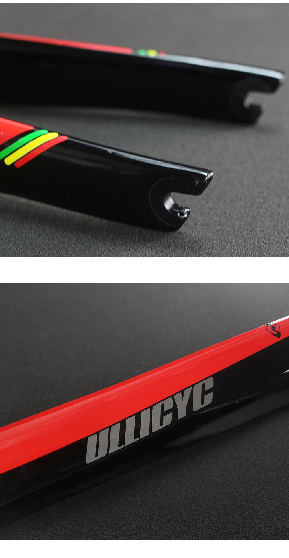 Ullicyc Gloss/Matte 700x25C Rim Brake Round Road Bicycle Full Carbon Fibre Fork Cycling Bicycle Parts Bicycle Fork