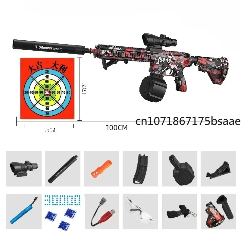New Electric M416 AUG Toy Gun Automatic Splatter Rifle Paintball Outdoor Game Airsoft Submachine Guns Pistol for Boys