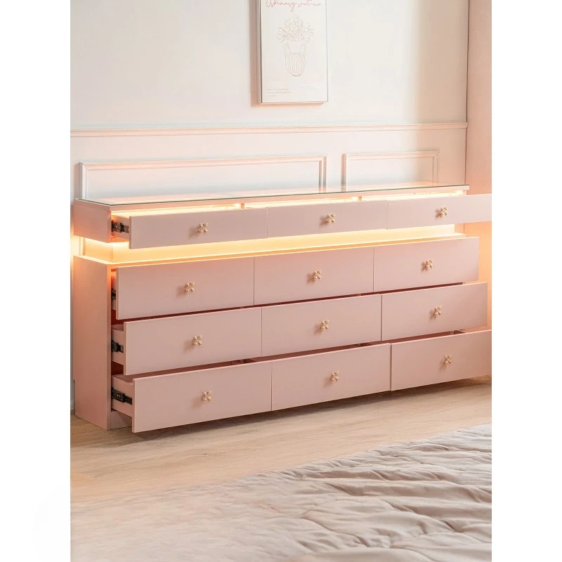 

Bedside cabinet nine chest cabinet locker French smart bedroom storage cabinet