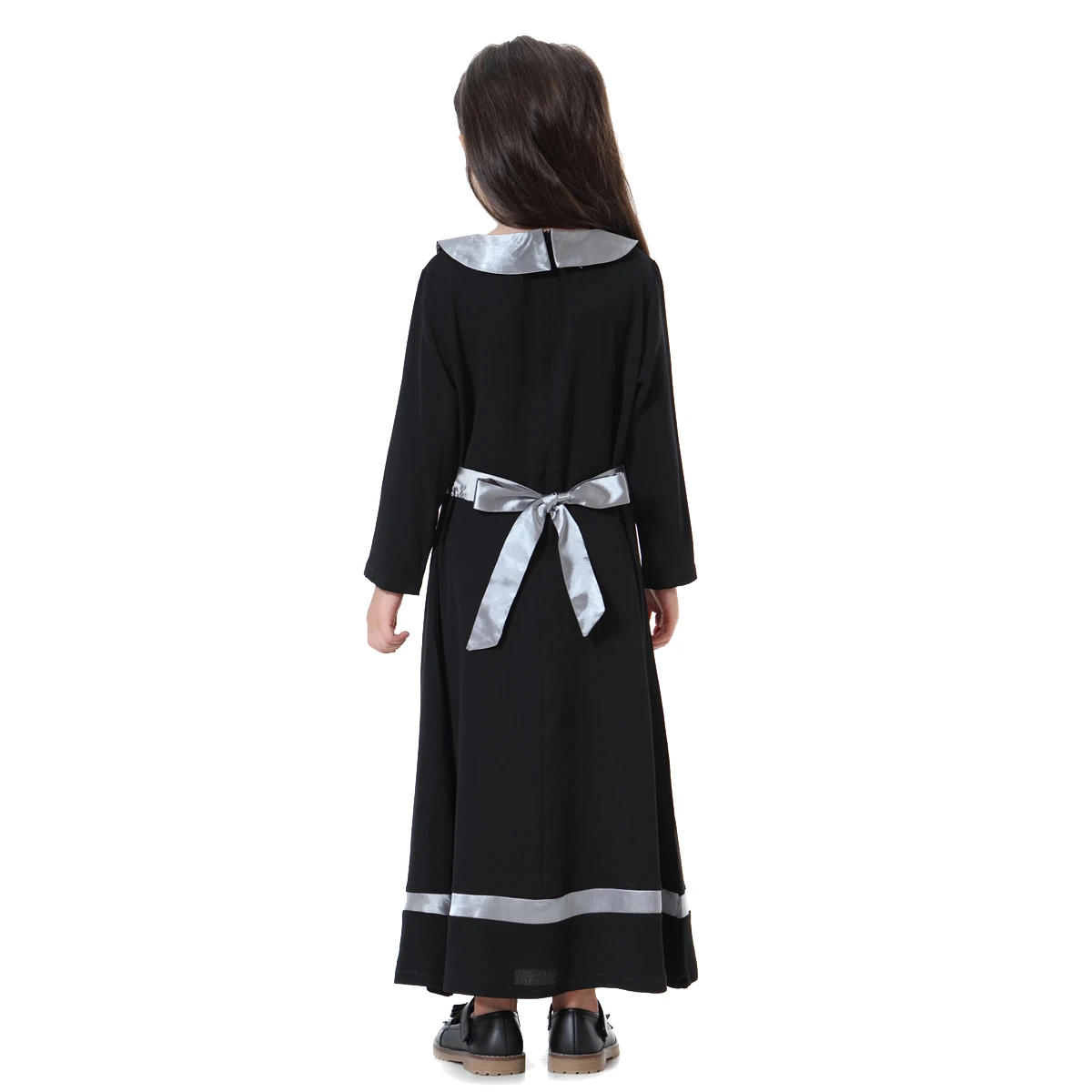 Beautiful Girls Muslim Dress 2024 Long Sleeve Children Abaya Cute Islamic Dress Kids In Dubai Arab Turkey Malay TH609