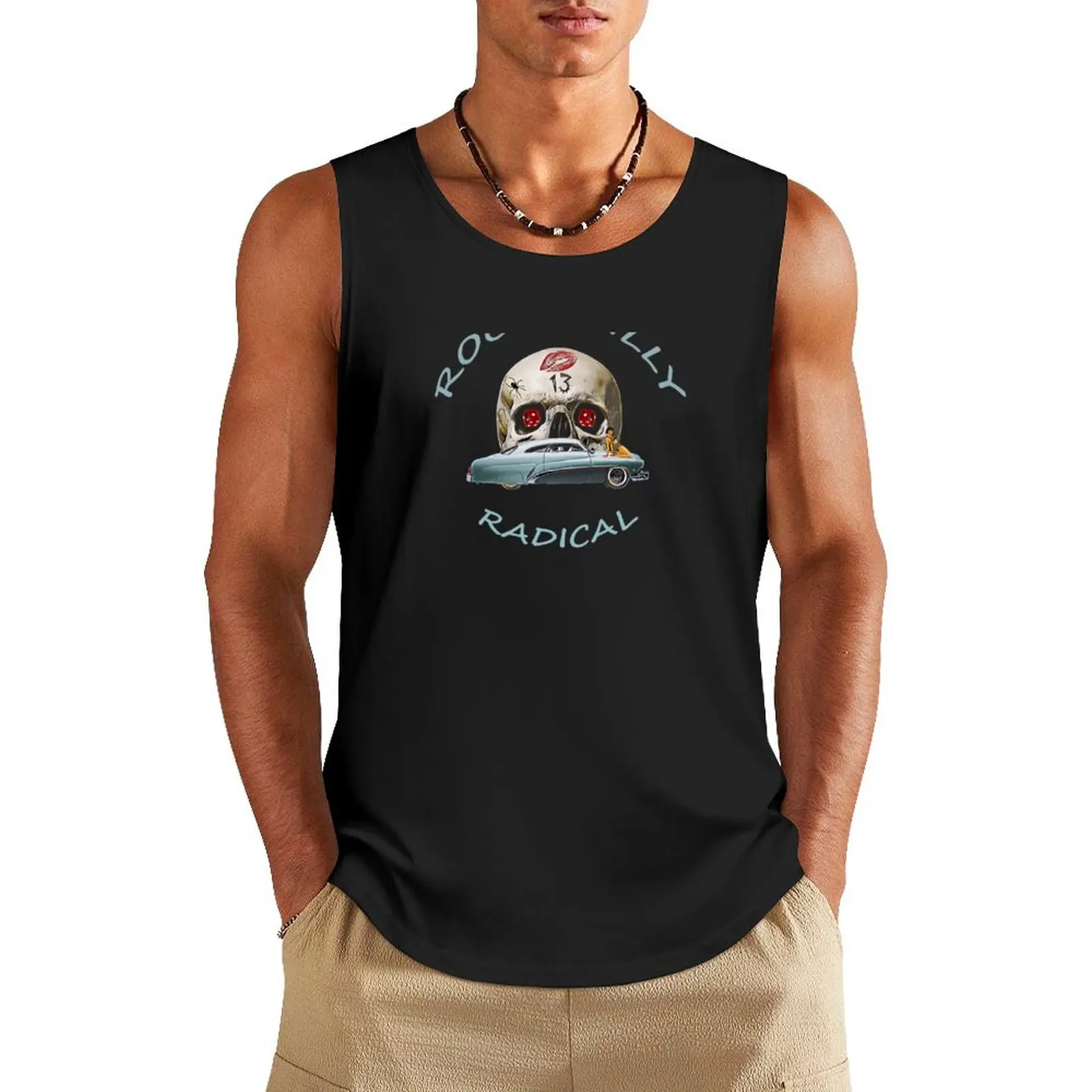 

Rockabilly Radical Tank Top summer Men's clothes luxury style Top summer