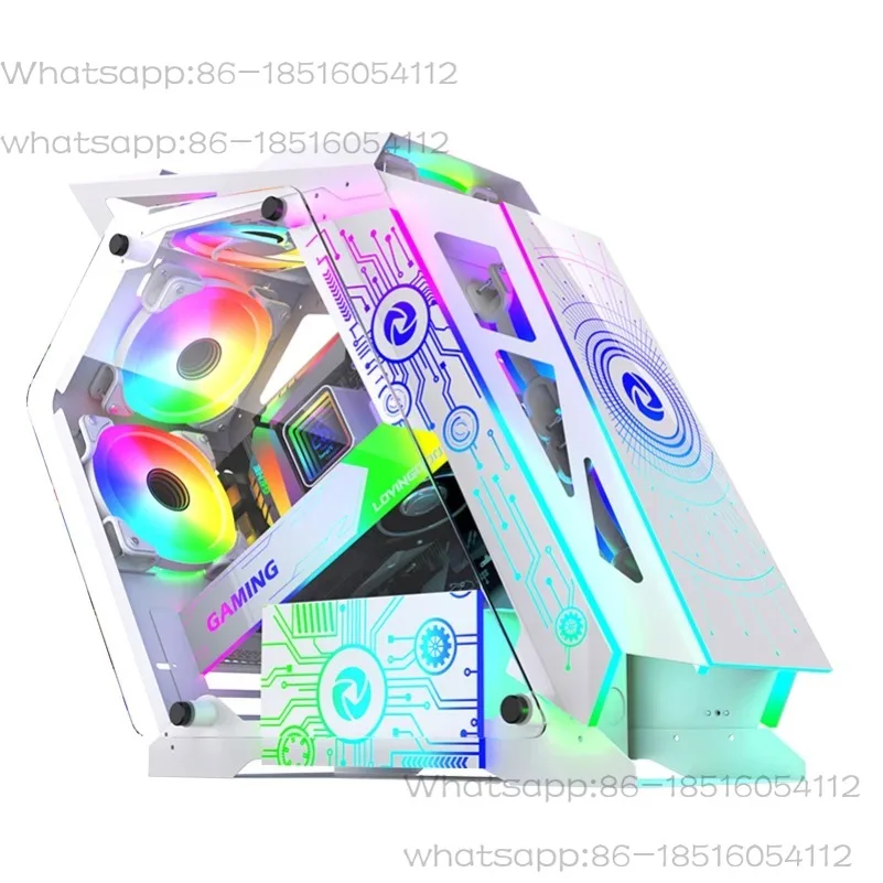 

Lovingcool заводская цена дешевый компьютер Para PC настольный шкаф Micro ATX ITX Mid Tower RGB чехол для игрового компьютера