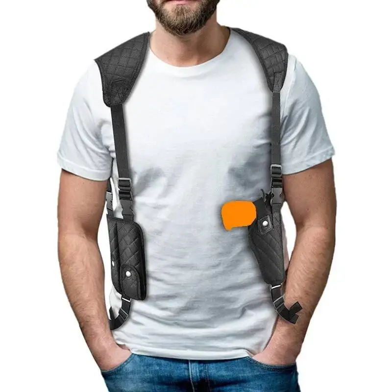 

Outdoor Double Shoulder Underarm Adjustable Nylon Vertical Concealed Vest Tactical Belt Holster