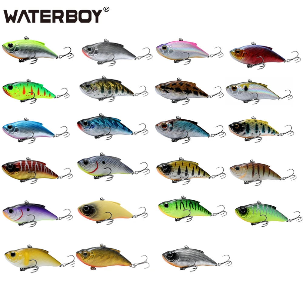 WATERBOY 7.5cm 16.5g VIB Bait Hard Artificial Fishing Lure Vibe Lipless New Plastic Vibration Noisy Rattle Sinking Vibrator Lure