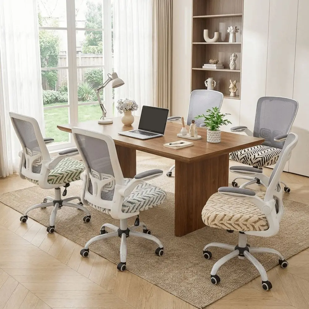 Thickened Jacquard Office Chair Covers Anti-Slip Removable Computer Chair Seat Dust-proof Anti-dirty Stretch Chair Slipcover