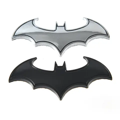 3D 금속 박쥐 자동차 로고 만화 스티커, 금속 배지 엠블럼 테일 데칼, 오토바이 자동차 장식 액세서리, 자동차 스티커