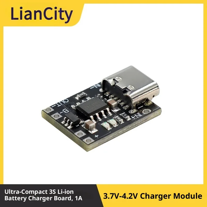 10pcs/Ultra-Small 3.7V 4.2V 1A Li-Po Battery Charger Module Type-C Interface with Board