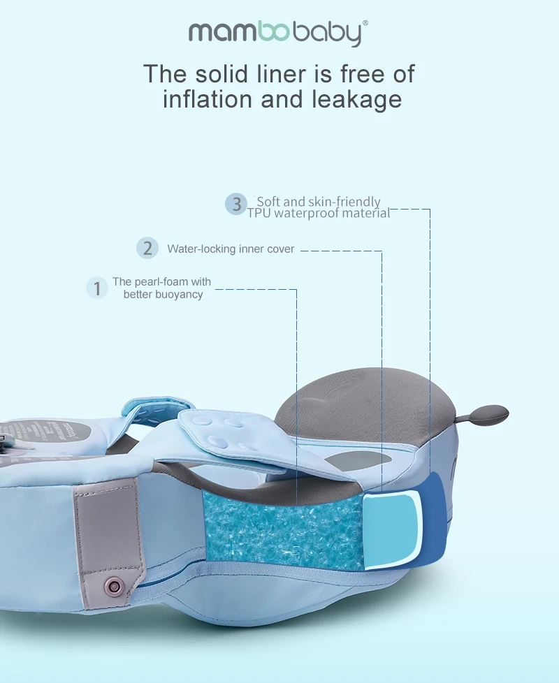 Baby Lying Swimming Float Infant Kid Floater Mambobaby Non Inflatable Kids Outdoor Play Water Waist Floater Waist Swimming Ring