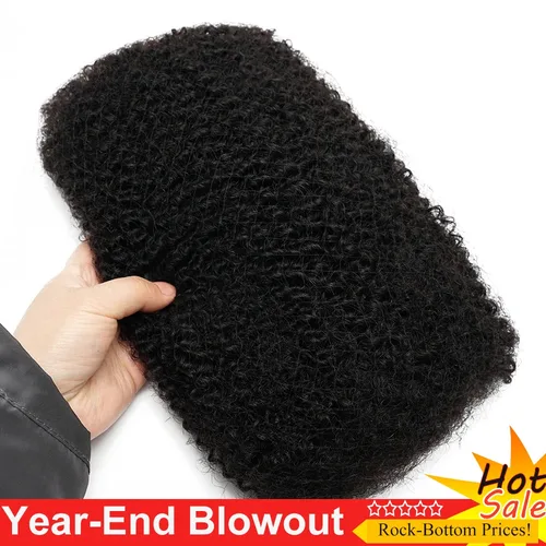 Imagen 2 del producto X cabello humano Afro rizado a granel 18-44 pulgadas para Mini Twist 50g mechones de cabello reparación Locs Natural negro para extensiones de rastas