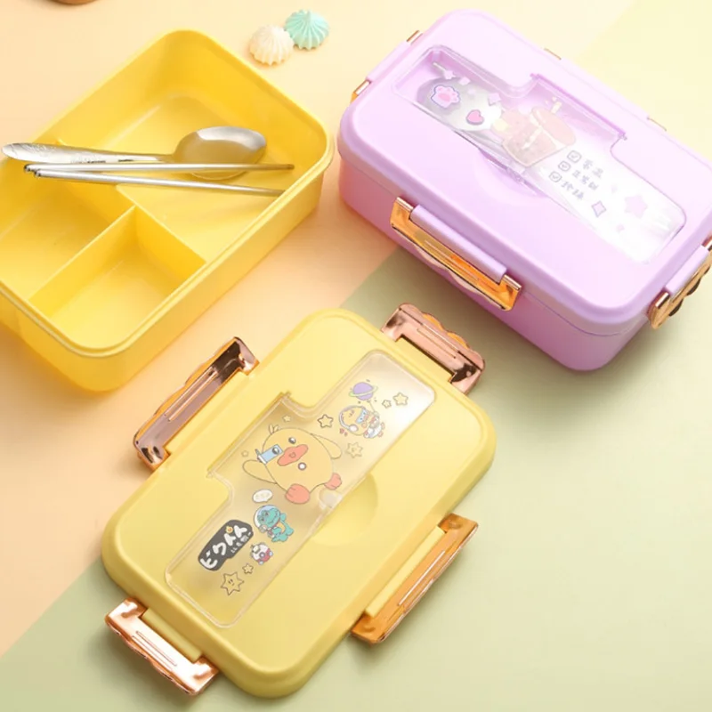 JUSTINLAU Bento Lunch Box Lunch Container for Kids Food Storage Containers Microwave Oven Heating Partitioned Lunch Box - view 3