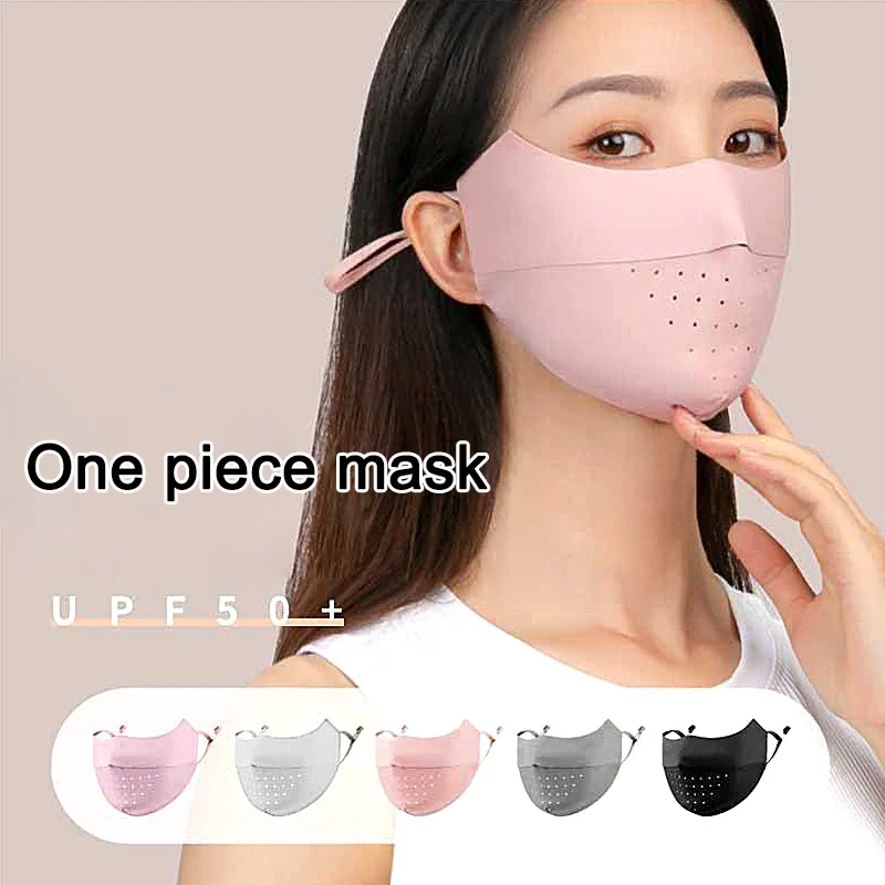 Ice Silk Face Mask Uv Sun Protection Summer Adjustable Breathable Men Women Outdoor Running Cycling Sports Mask