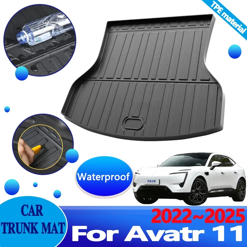 

Car Trunk Floor Mat for Avatr 11 E11 2022 2023 2024 Waterproof Carpet Protector Trey Luggage Upholstered Storage Pad Accessories