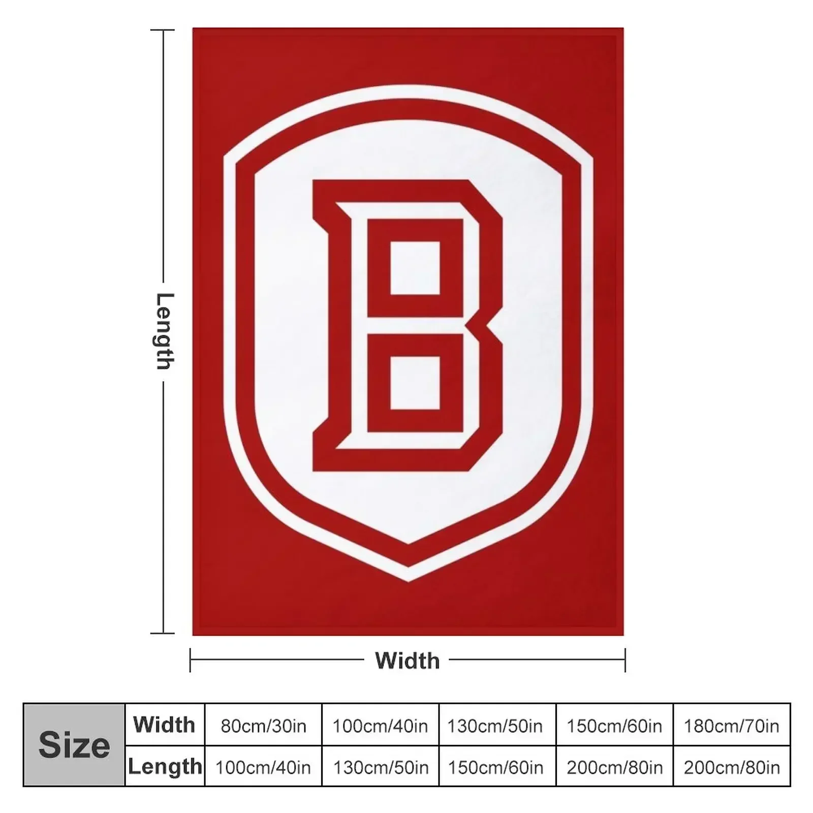 Bradley Braves Throw Blanket Retros Picnic for babies Personalized Gift Blankets