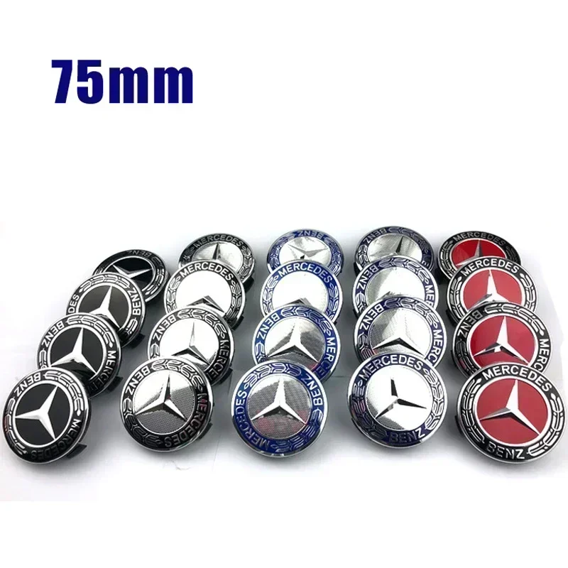 

75mm Car Emblem Wheel Hub Rim Center Cover for Mercedes Benz W203 W204 W205 W209 W210 W211 W212 W176 W166 W163 W221 Accessories