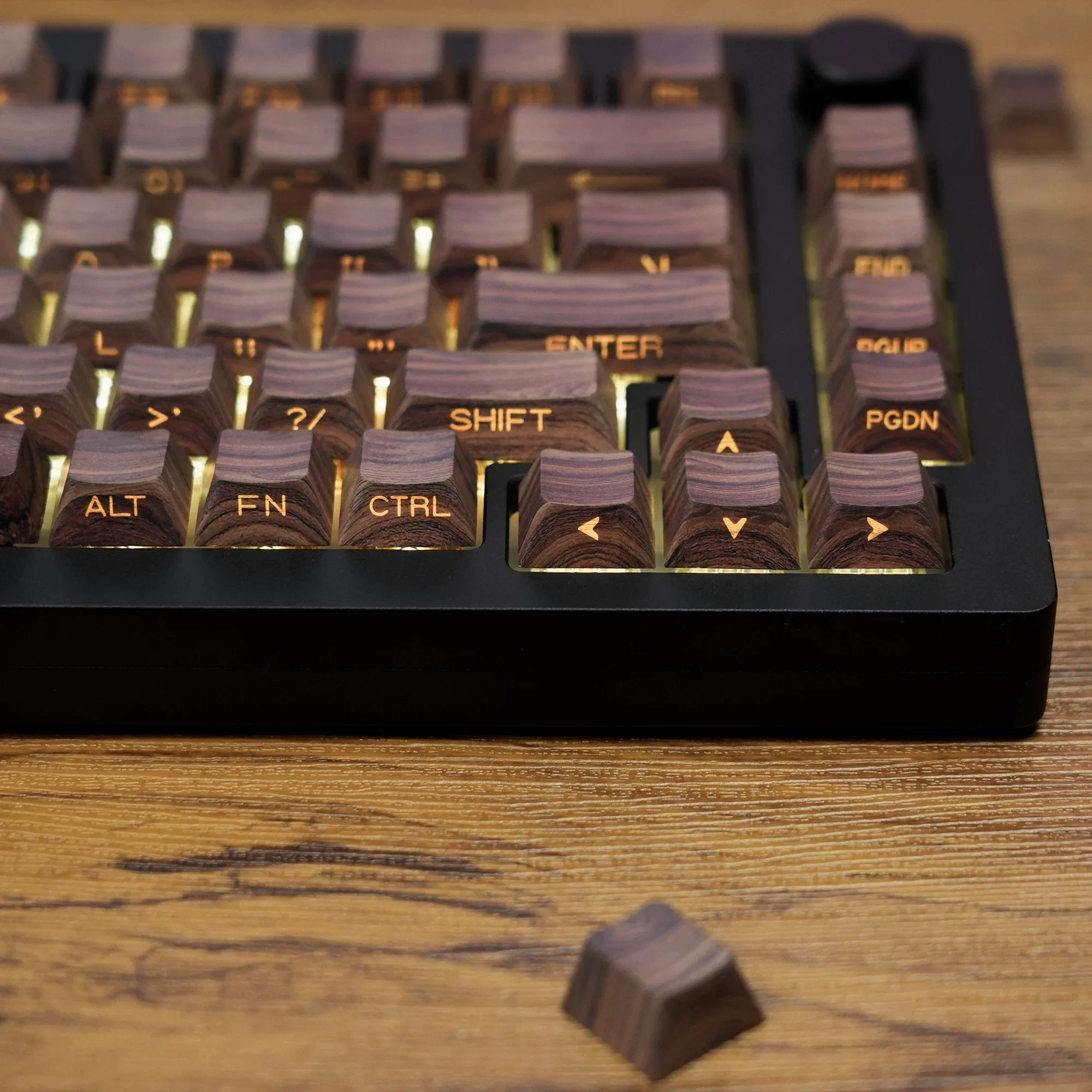 XVX walnut grain original factory high side engraving translucent five-sided thermal sublimation customized keycap