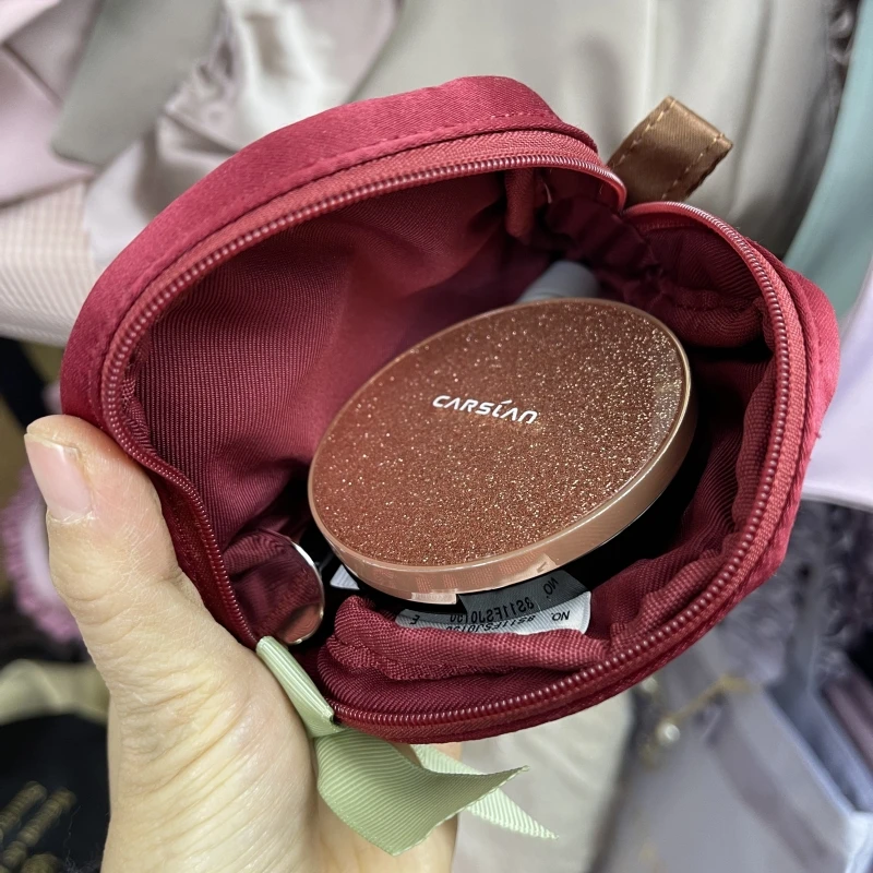 Japanese Style Christmas Cute Storage Clutch Red Apple Cosmetic Bags Sweet Girl Women's Makeup Small Bags