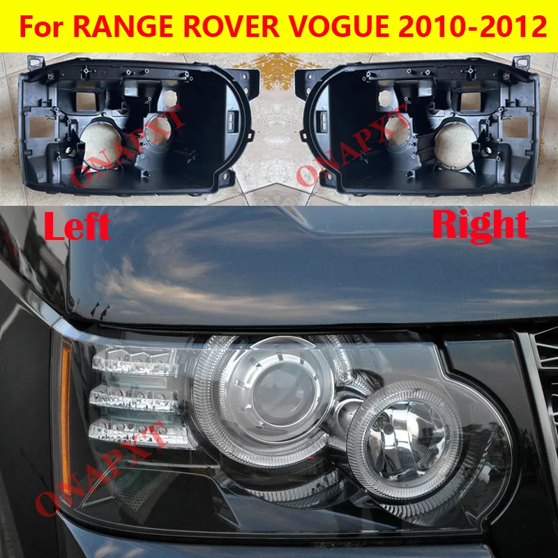 

Front Headlight Cover Black Base Headlamp Back Housing Bottom Protection Shell For RANGE ROVER VOGUE 2010-2012