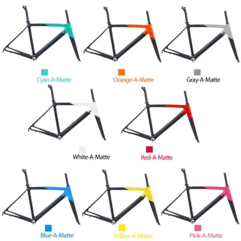 700c Durable and lightweight T1000 Carbon road bike frame Di2 And Mechanical Both   V-Brake Max 23C endurance road bike frame