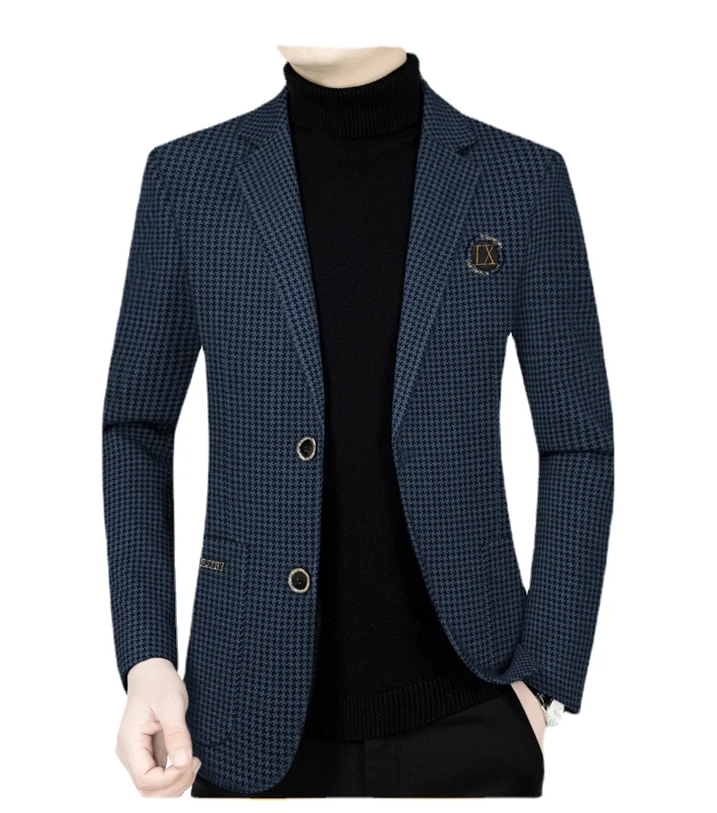 New Spring Men Business Casual Blazers Jackets Autumn Suits Coats High Quality Male Slim Blazers Jackets Plaid Blazers Coats 4XL