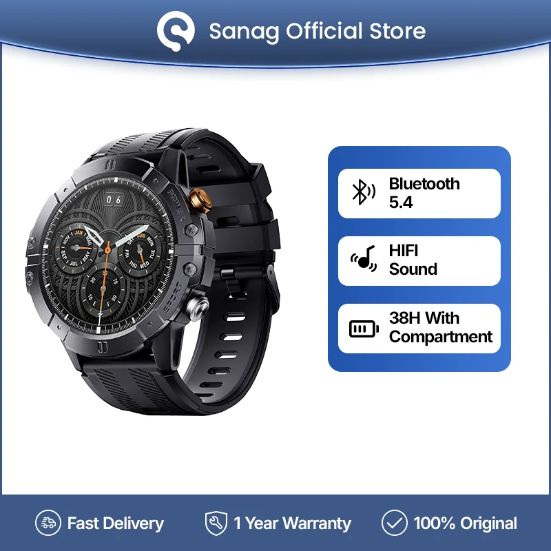 

C29 Sports Smartwatch for Men 410mAh Bluetooth 5.3 Outdoor Watch Fitness Tracker Heart Rate Blood Pressure Monitor
