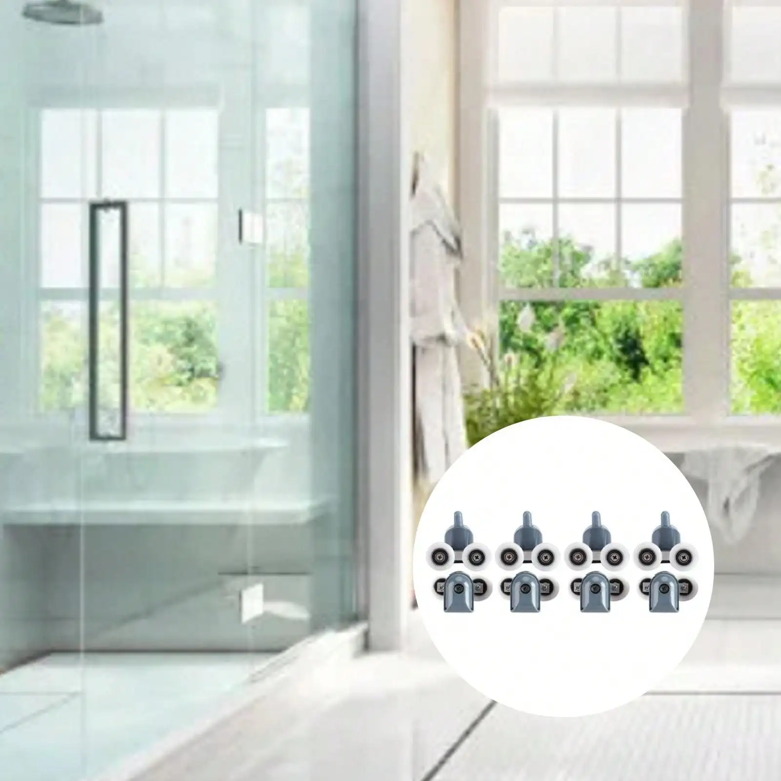 

8 шт. верхние/нижние ролики для душевой двери/направляющие/шкивы/колеса запасные части для ванной комнаты диаметром 25 мм (25 мм)