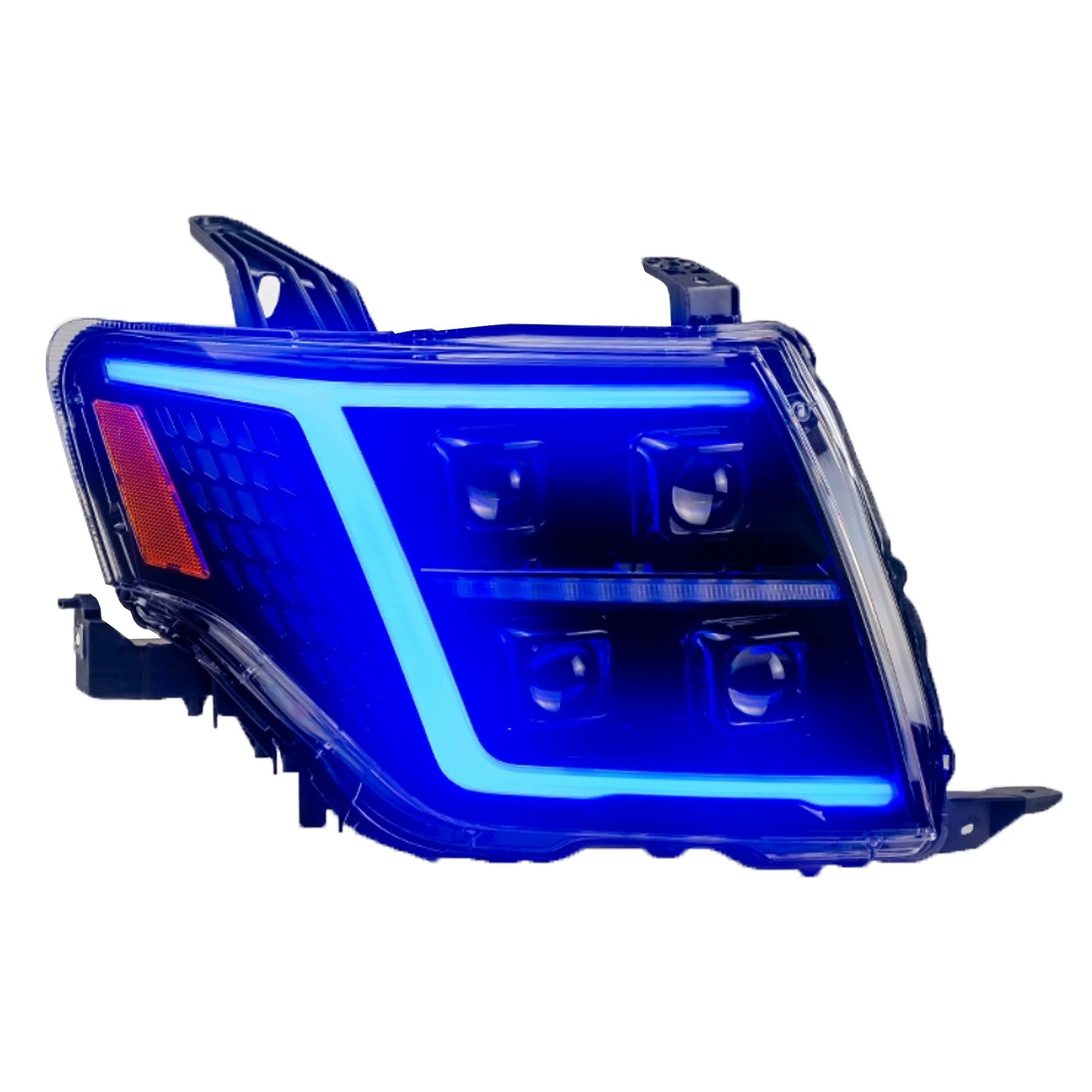 DK Motion تصميم جديد للمصابيح الأمامية لميتسوبيشي باجيرو 09-21 V93 V97 Led المصباح مع الرسوم المتحركة الديناميكية الضوء الخلفي الأصفر الأبيض