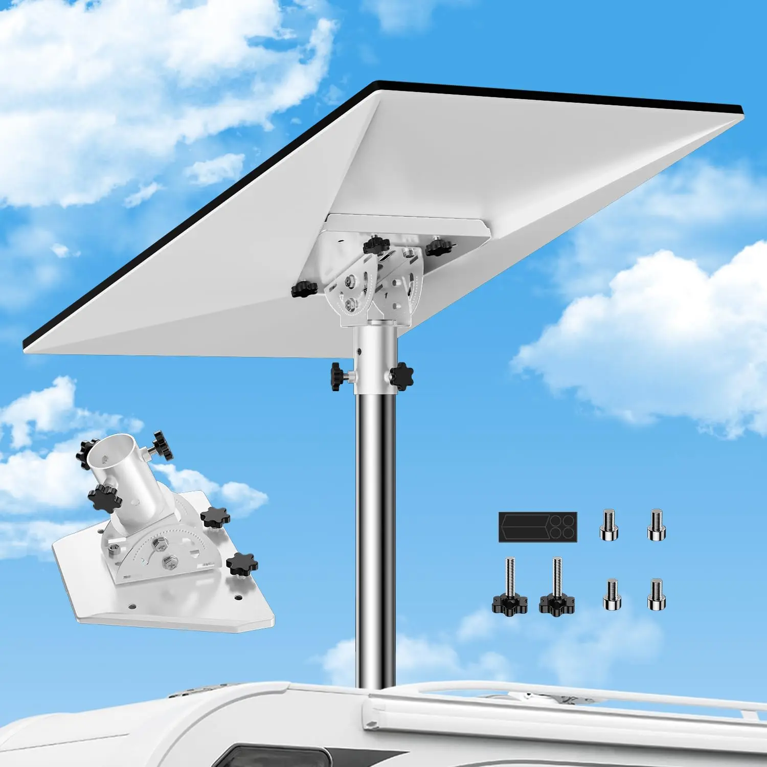 Starlink Standard 4 Heavy-Duty Pivot Roof Mount, Adjustable 160° Tilt, for Starlink Standard 4X/ StarLink Gen 3/ Enterprise Dish