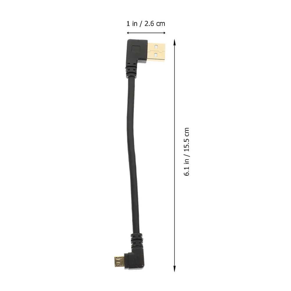 2 قطعة كابل USB صغير 90 درجة شحن سريع نقل البيانات عالي السرعة مثالي لمكاتب السيارات والمناطق الحدقة كابل USB