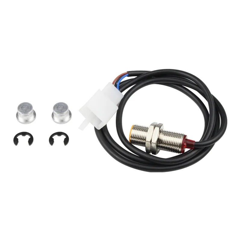 Motorcycle Speedometer Sensor Cable Replacement Kit Universal 12V Digital Odometer Sensor Cable With 2 Magnets Acesssories