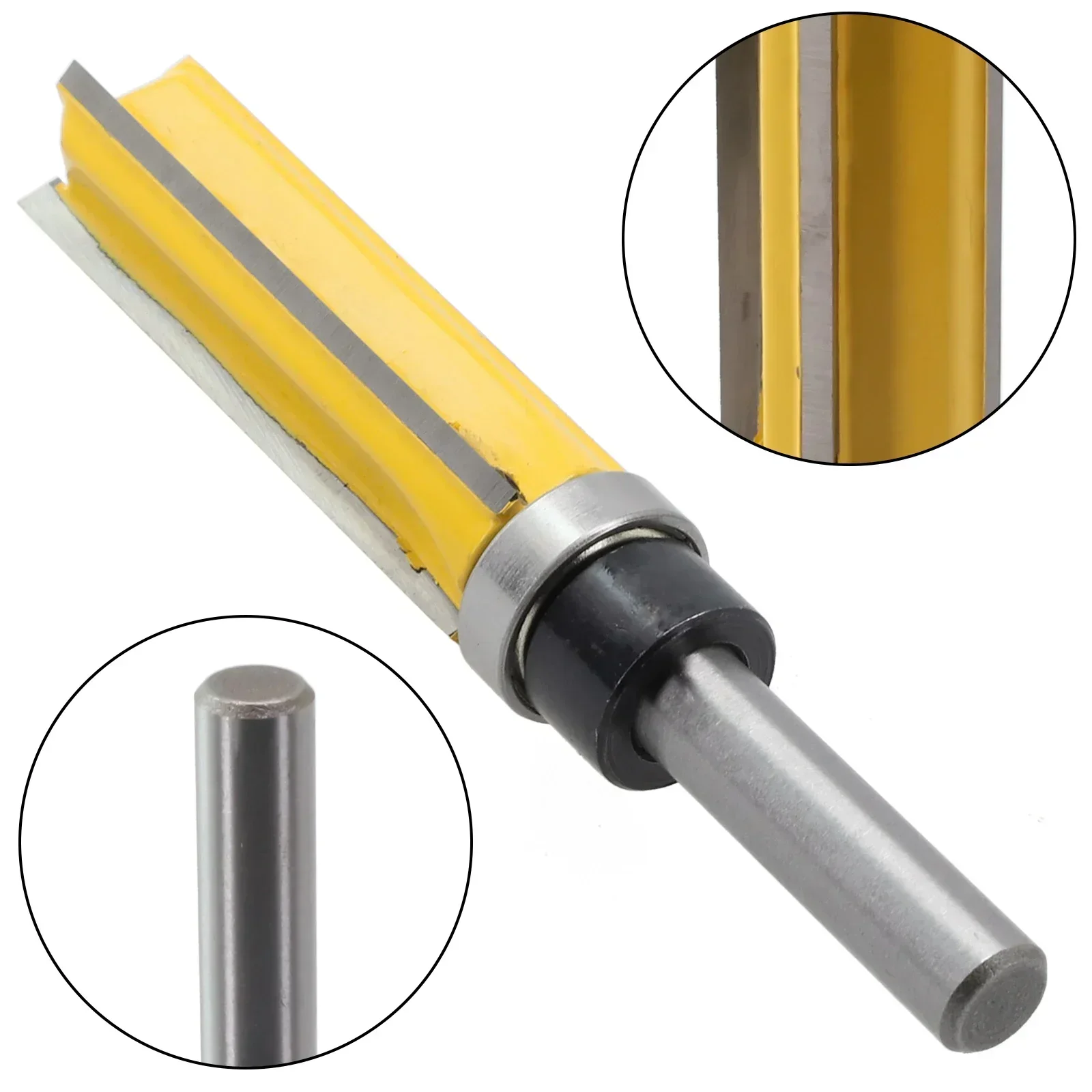 1pcs 8MM Shank YG6X Tip Router Bit Trimming Woodworking Milling Cutter Four Blades For Hand Making A Drawer Or Other Woodworking