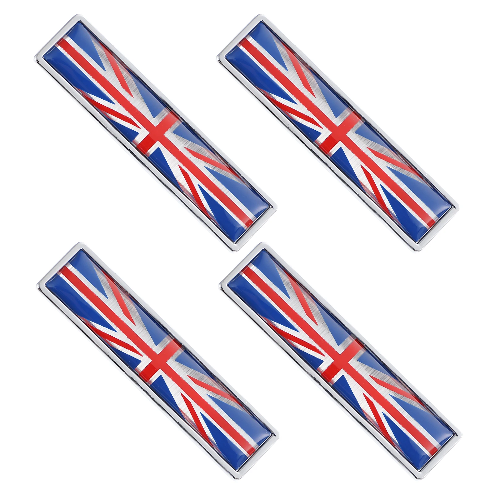 

4pcs Metal Decals For Vehicles: Uk Flag Stickers Car Body Door Decorative Badges National Flag Car Decals Zinc Alloy Auto