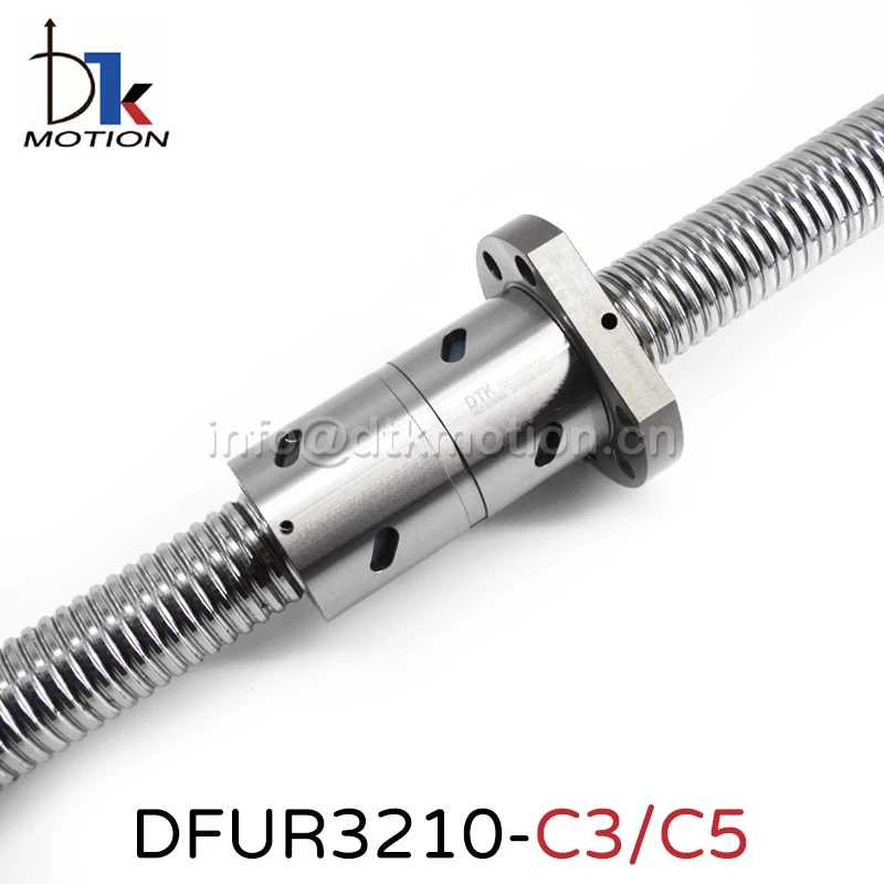 

DTK Taiwan DFU3210 C3 C5 Ground 600mm R32 Lead 10mm Ball Screw Thread Shaft High Precision Heavy-load Flange CNC TBI Spindles