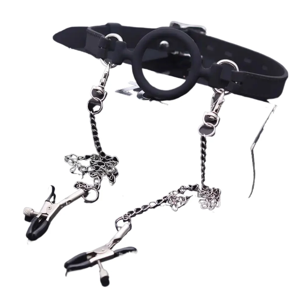 Mouth Oral Fetish Slave Sex Products Sexy Mouth Gag Bdsm Bondage PU Leather Open Cosplay Mouth Erotic Sex Toys For Women